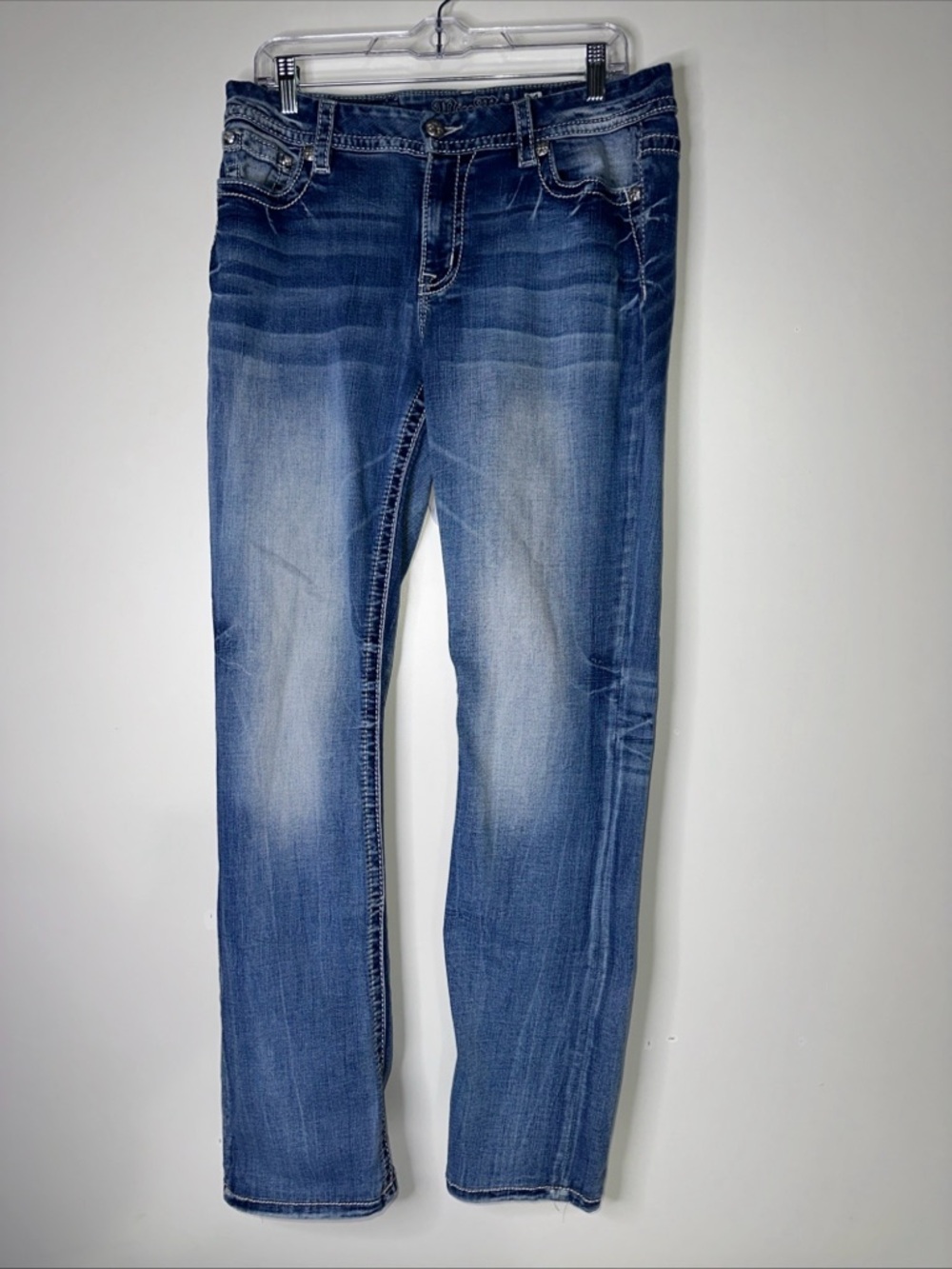 Miss Me Faded Easy Straight Leg Jeans Size 31 33.5 Inseam